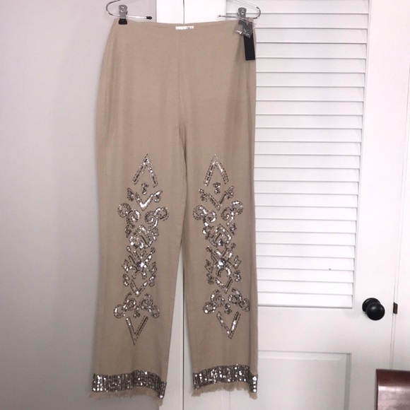 Venus Gorgeous Sequined Pants Size 4​​​​ NWT - Picture 1 of 4